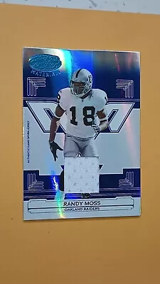 2006-leaf Certified-randy Moss Game Worn Jersey Sapphire /50-raiders • $14.99