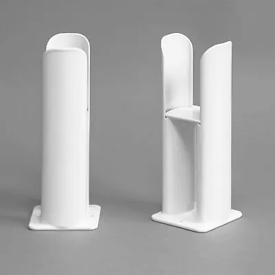 Floor Mounted Feet Leg Supports For Double Bar Horizontal Oval Radiator White • £24.97