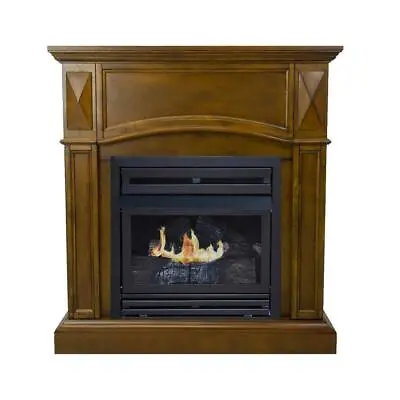 Pleasant Hearth Gas Fireplace 36  20000 BTU+Compact Convertible Ventless Brown • $992.71