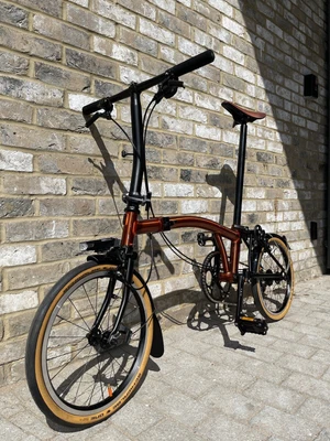 £990 • Buy Brompton Flame Lacquer P Line Low & Silver Barbour Pump - Better Than Chpt3 V4!