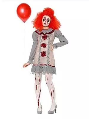 Smiffys Vintage Clown Lady Costume Grey & Red (Size M) • $54.74