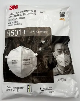 3M KN95 Respirator Face Mask - White (9501) (50 Pack) Genuine 3M • $10.99