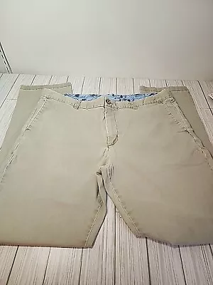 1 Pair Of Tommy Bahama Island Crafted Linen Cotton Pants Tan Khaki Mens 42x34 • $24.50
