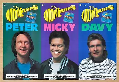 THE MONKEES Heart & Soul Videography (1987) Video Store VHS Promo Poster Music • $15