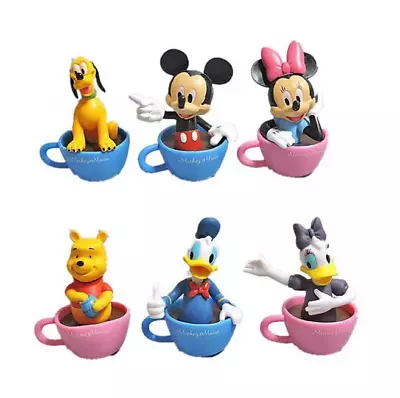 Mickey Mouse Minnie Donald Cup Club 6PCS Action Figure Kids Toy Cake Topper • £20.99