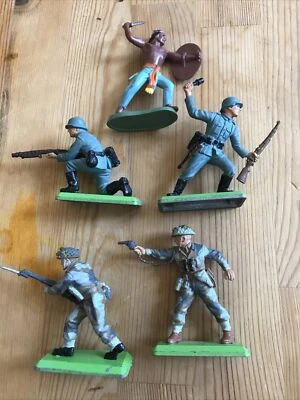£15 • Buy Britains Deetail WW2 British Infantry 1971 Toy Soldiers Indians Bundle Job Lot