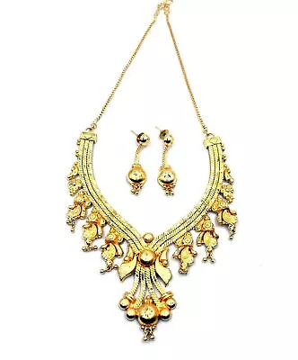 Indian Bridal Gold Plated Jewelry Set Traditional Ethnic Partywear For Women • $16.67