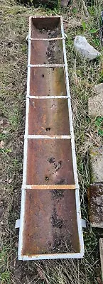 VINTAGE GALVANISED METAL FEED TROUGH/PLANTER 7ft ~ RIBBON FEET ~ COLLECT WR9 • £10