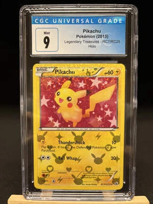 $0.99 • Buy 2013 Pokemon B&W Legendary Treasures Pikachu Radiant Collection #RC7/RC25 CGC 9