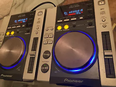 Pioneer CDJ-200 Digital DJ Turntables CD MP3 Pair- Works Perfectly! + Video! • $291.11