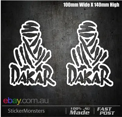 2X DAKAR OUTLINE Sticker Decal Vinyl Rally Car 4x4 Motorcycle Truck Off Road • $5.22