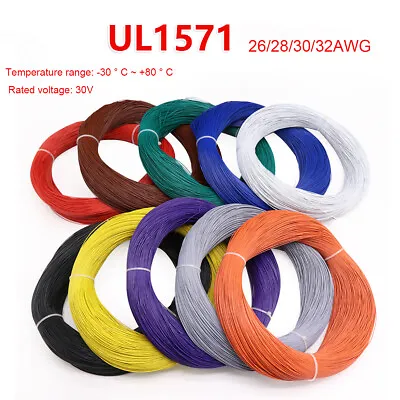 £1.19 • Buy 26 28 30 32AWG UL1571 Flexible Stranded Wire Cable PVC Insulated Electronic Wire
