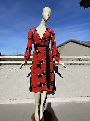 $95 • Buy Diane Von Furstenberg Silk Crepe De Chine Wrap Dress