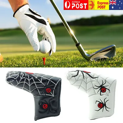 $16.99 • Buy Blade Headcover PU Leather Decor Club Golf Putter Cover Web Spider Accessories