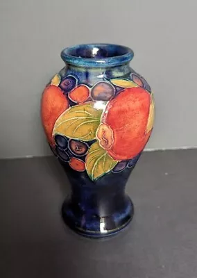 Moorcroft Vintage Pomegranate/Grapes Cobalt Vase Made In England   4  • $255