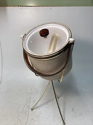 $30 • Buy Vintage Lucite Modern Ice Bucket By Georges Briard Midcentury On Metal Stand