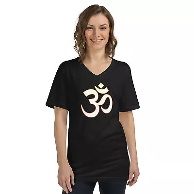 OM Sacred Spiritual Vibration Of The Universe Short Sleeve V-Neck T-Shirt • $27.67