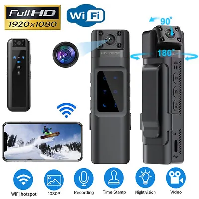 Portable Wifi Camera 1080P HD Video Recorder Night Vision Police Body Camcorder • $18.79