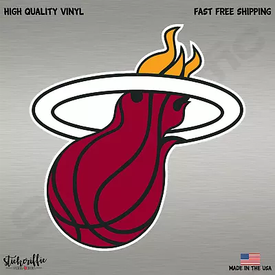 Miami Heat NBA Basketball Color Logo Sports Decal Sticker-Free Shipping • $1.99
