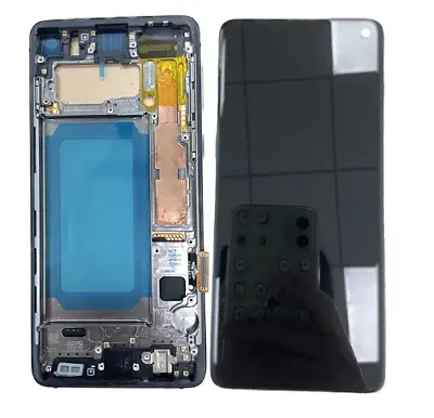 TFT LCD Screen + Digitizer + Black Frame Assembly For Samsung Galaxy S10 G973F • £72.49