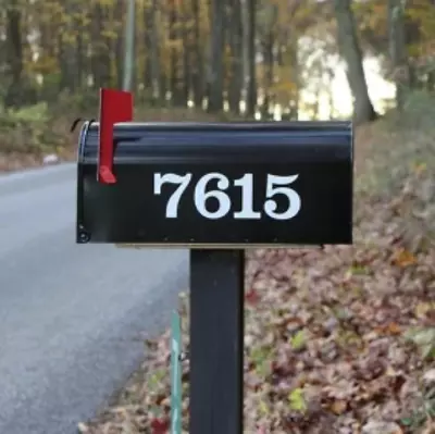 SET OF 2 Custom Mailbox Numbers Vinyl Decals / Stickers - Choose Size & Color • $3.75