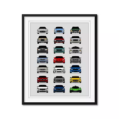 Mercedes-Benz Best Cars Inspired Poster Print Art Generations History Evolution • $38.99