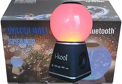 I-kool 4 Changing Colors Water Dancing Speaker Bluetooth 4.0 Wireless (Globe Bla • $17.99