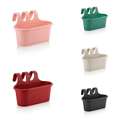 Hanging Planter Plant Pots Trough Garden Fence Balcony Railing Flower Pot  • £21.99