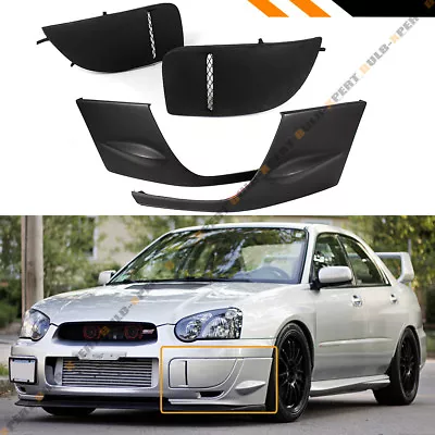 $109.99 • Buy For 2004-05 Subaru Impreza Wrx Sti Gd Front Bumper Side Lip + Fog Light Covers