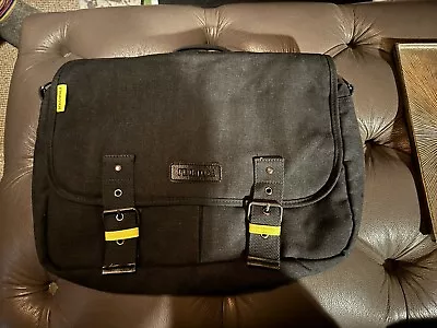 Black Canvas Satchel Bag  / Messenger Bag / Cross Body By Frontier Lager - New • £9.99
