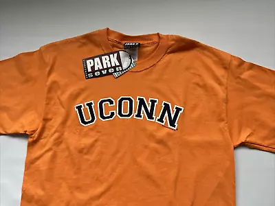 NWT UConn Huskies Orange Short Sleeve 100% Cotton Crew Neck T-Shirt * LARGE • $14.99