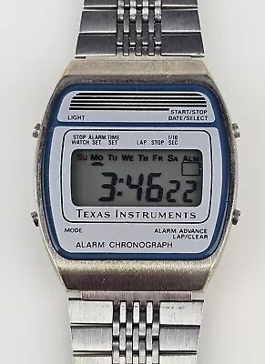 Texas Instruments Alarm Chronograph Digital Vintage Hong Kong Wristwatch Working • $49.95