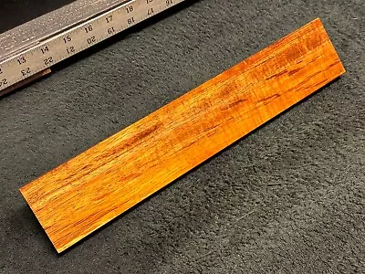 EXHIBITION GRADE Hawaiian Curly Koa Billet Wood: 13  X 2.5  X 0.5  • $15