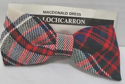 Lochcarron Bow Tie New 100% Wool Clip-on Tartan Scotland Macdonald Dress Vintage • $24.99