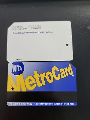 MTA MetroCard  For Test Only Blueback  Exp. 2000 RARE MINT Un Used Condition. • $15