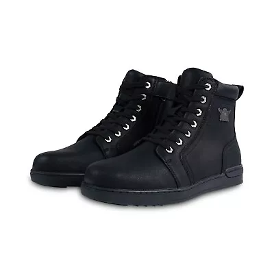 Men's Motorcycle Boots PU Leather Combat Boots For Men Biker Boots With Lace-Up • $69.99