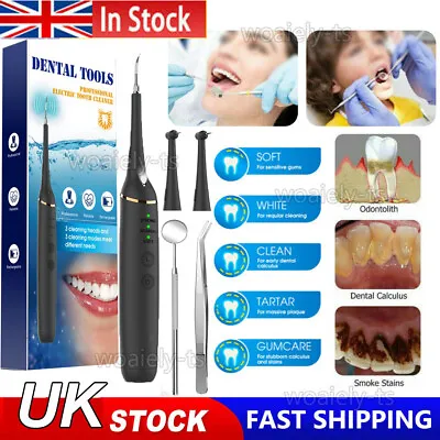 £6.95 • Buy Electric Sonic Dental Scaler Plaque Tartar Calculus Cleaner Remover Tooth Stains