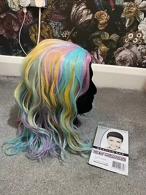 Shoulder Length Rainbow Wavy Wig Brand New • £7.50