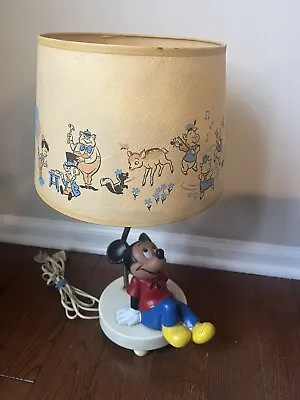 Vintage Mickey Mouse Lamp And Original Shade • $24.99