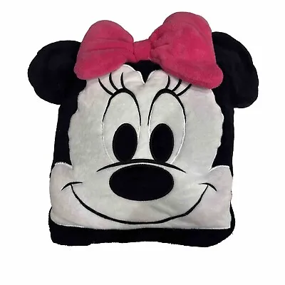 DISNEY Minnie Mouse Soft Fleece Throw Blanket Pillow NWT 50 X 50 Pink Rare • $24.99