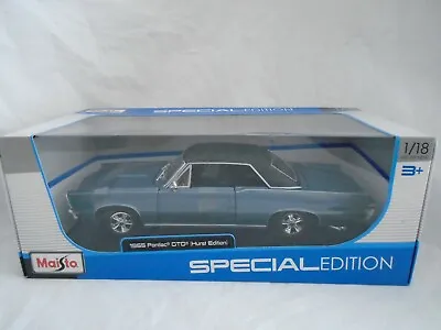 Maisto Special Edition 1/18 1965 Pontiac Gto (hurst Edition) Blue Ex Shop Stock • £40