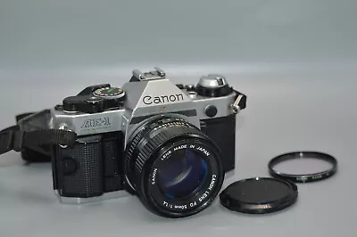 Canon AE1 Program Vintage 35mm Film Camera With FD SSC 1.4 Lens 1685150 • £189.99