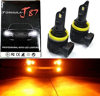 LED Kit M10 100W H11 Amber Two Bulbs Fog Light Replace Upgrade Stock JDM Fit OE • $37.40