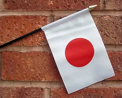 JAPAN SMALL HAND WAVING FLAG 6 X4  Flags JAPANESE • £3.85