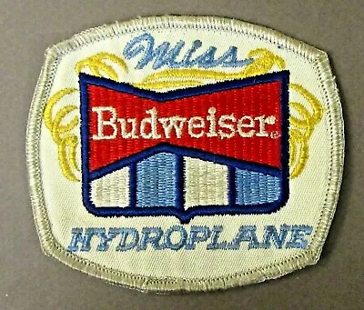 Early 1970's MISS BUDWEISER HYDROPLANE Boat Race Jacket Uniform Shirt Patch • $39.99