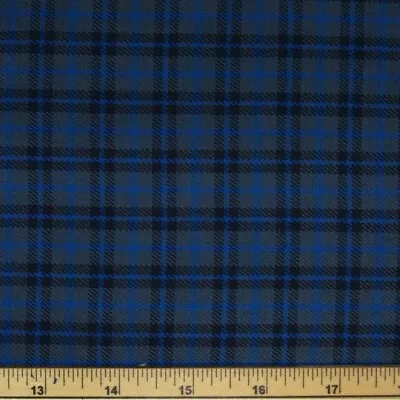 Fashion Tartan Fabric Plaid Check Polyviscose 150cm WideCurtain Blanket Bed • £3