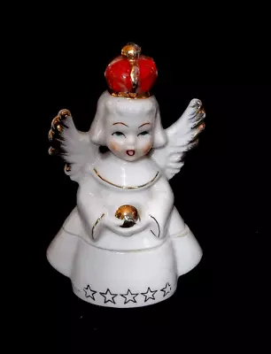 Vintage 2pc Christmas Angel Porcelain Figurine Trinket Box • $9.99