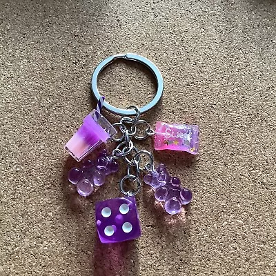 Gummy Bears Dice & Charms Keychain/bag Charm Gift 🎁 • £3
