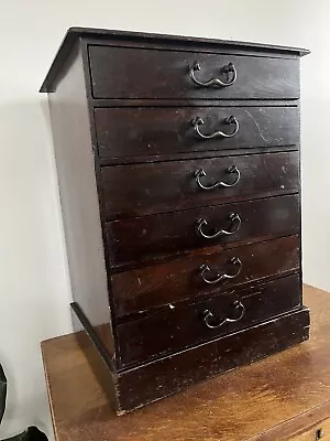 19th Century Ebonised Engineers Collectors Chest Of Drawers • £95