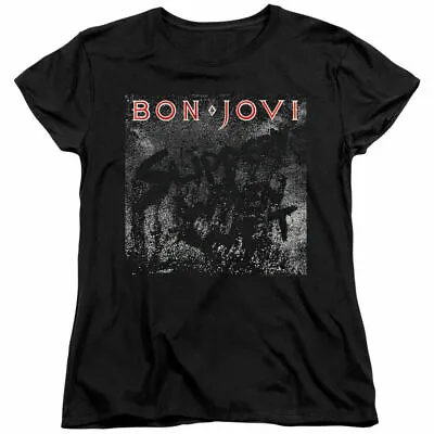 £36.33 • Buy Bon Jovi Slippery When Wet Album Cover Womens T Shirt Offically Licensed Black